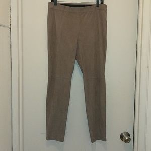 T Tahari Faux Suede Leggings